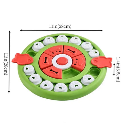 Pizza Puzzle Treat Toy for Dogs & Cats – Interactive Slow Feeder