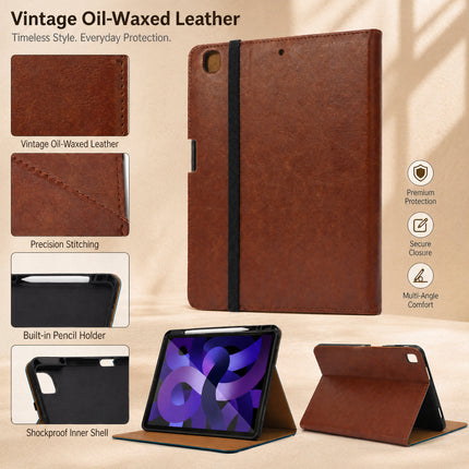 SENYOSON Dark Blue iPad Case for iPad 5th 6th Generation 9.7 Inch 2017/2018 & iPad Air 2 9.7 Inch 2014, Premium Leather Folio Stand Cover with Pencil Holder