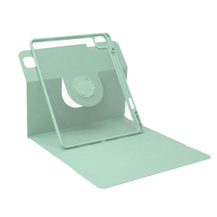 SENYOSON Green iPad Pro 11 Inch Case for iPad Pro 11" M4 5th Generation 2024, Detachable Magnetic Rotating Stand Cover with Honeycomb Back Panel Cooling, Snug Fit Protective Case