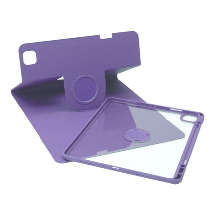 SENYOSON Purple iPad Case for 10.9/11 Inch iPad Air 4th/5th/6th/7th/8th Generation, Detachable Magnetic Rotating Stand Cover with Honeycomb Back Panel Cooling, Snug Fit Protective Case