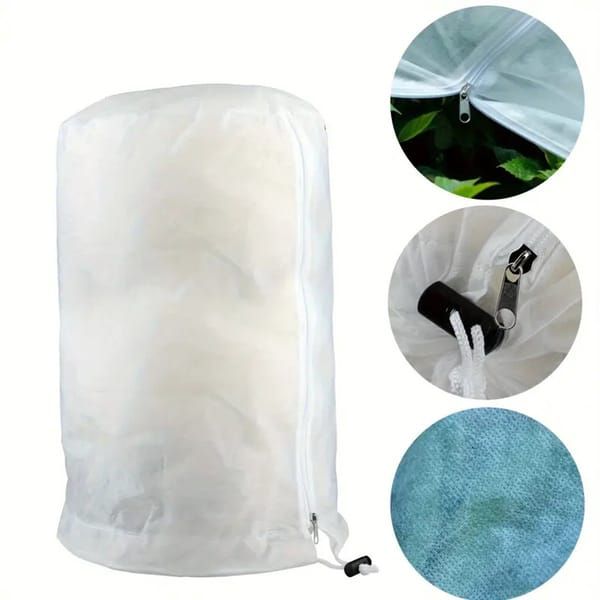 Reusable Plant Frost Protection Bag with Drawstring Winter Garden Plant Cover White L Size 120x180cm – product detail