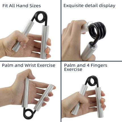 No Slip Heavy-Duty Metal Grip Strength Trainer Forearm for Muscle Building Hand Rehabilitation Home Gym Exerciser Training Recovery Non-slip Gripper Wrist Finger Strengthener