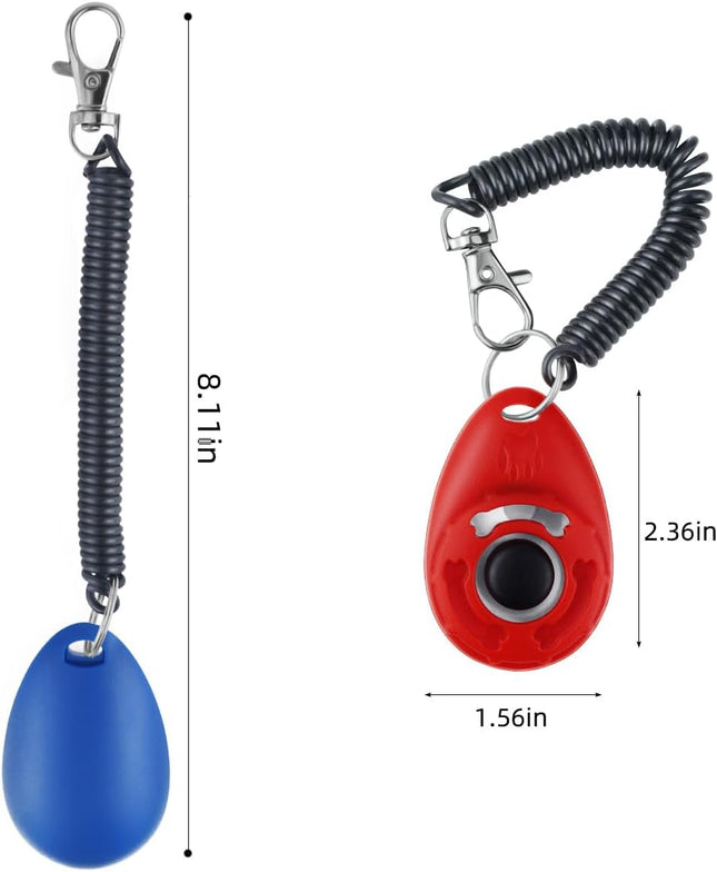 Petluno 4 Pieces Pet Training Clicker with Wrist Strap and Dog Treat Pouch for Puppy Cats Birds Kit – product detail