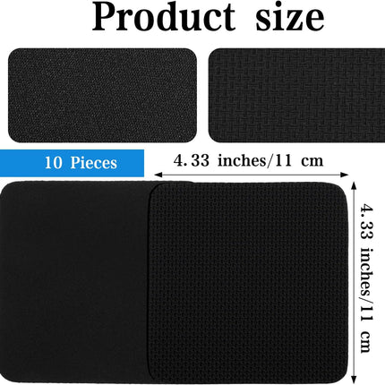 8 PCS Gym Grip Pads Rubber Weight Big Back Lifting Grips Workout Hand Pads Anti-Slip Weight Training Hand Grips Hands Protector for Gym Pull up Training Men Women No Sweaty (Black)