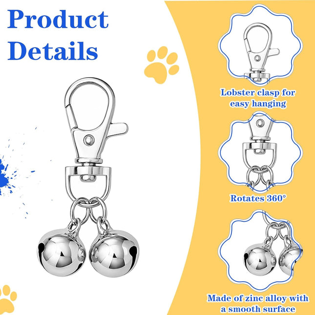10 PCS Small Bell for Dog Collar Loud Bells for Cat Collars Mini Sliver Training – product detail