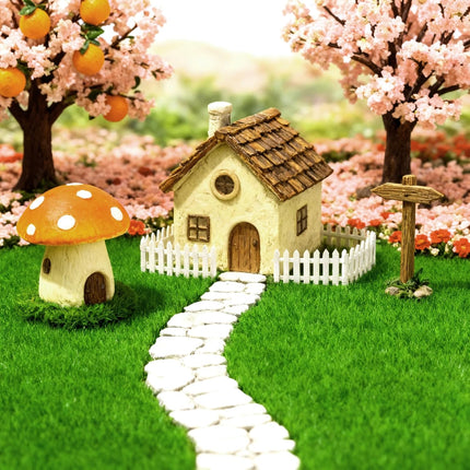 Xindojuz 4 Packs Fake Grass Decor, Artificial Grass for Crafts, Fairy Garden Turf, Diorama Supplies Miniature Lawn Mat, Dollhouse Ornament DIY Decoration Accessories (6" x 6"/15 x 15 cm)
