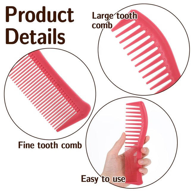 5 Pcs Comb Set Wide Tooth Combs for Hair Styling Detangling Double Sided Wide And Fine (5 – product detail