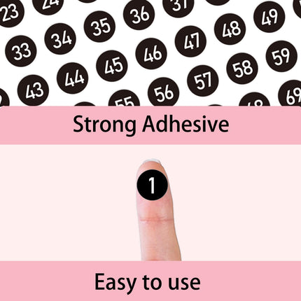 3000 PCS Number Stickers Labels, 0.4'' Black Consecutive Number Stickers 1-200, Vinyl Numbered Sticker, Self-Adhesive and Residue-Free, Use for Indoor and Outdoor