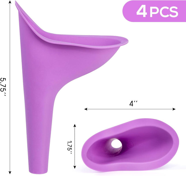 Female Urinal 4PCS Portable Urination Device Pee Funnel for Travel Camping Hiking Outdoor – product detail