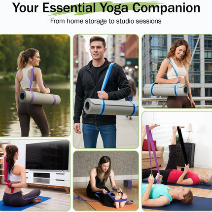 Yoga Mat Straps for Carrying, Adjustable Yoga Mat Carrier Sling Fits All Mats(Mat Not Included)