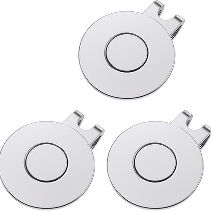 Golf Hat Clips Magnetic Golf Ball Marker Holders for Golf Hats Caps Pants Gloves Bags Visors Belts Nickel-Plated Alloy Clips for Metal Golf Ball Markers (Ball Marker Not Included)