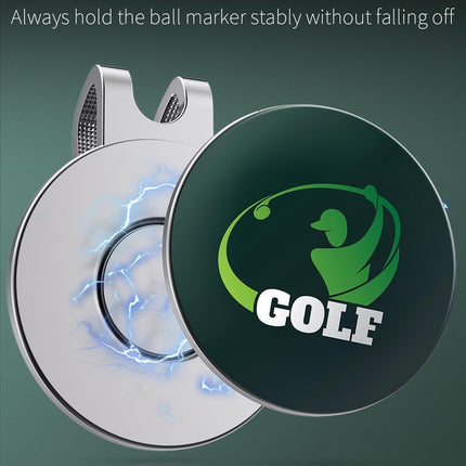 Golf Hat Clips Magnetic Golf Ball Marker Holders for Golf Hats Caps Pants Gloves Bags Visors Belts Nickel-Plated Alloy Clips for Metal Golf Ball Markers (Ball Marker Not Included)