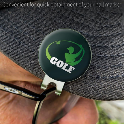 Golf Hat Clips Magnetic Golf Ball Marker Holders for Golf Hats Caps Pants Gloves Bags Visors Belts Nickel-Plated Alloy Clips for Metal Golf Ball Markers (Ball Marker Not Included)