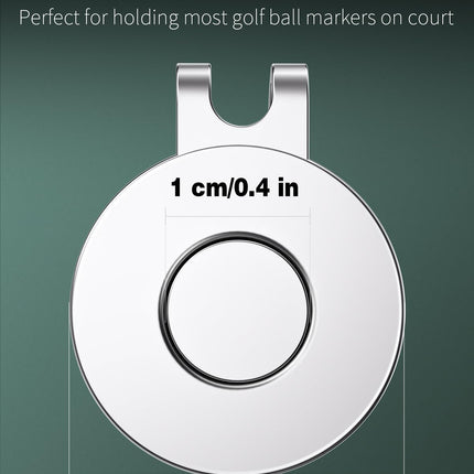 Golf Hat Clips Magnetic Golf Ball Marker Holders for Golf Hats Caps Pants Gloves Bags Visors Belts Nickel-Plated Alloy Clips for Metal Golf Ball Markers (Ball Marker Not Included)