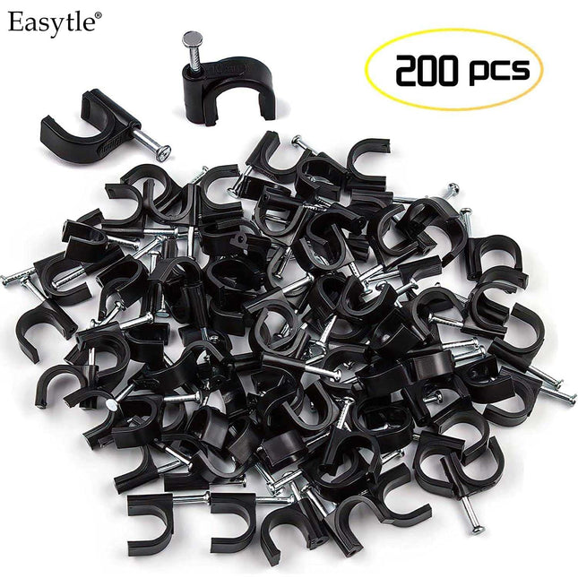 200 Pcs Cable Clips 4/6/8/10mm Nail in Cable Clips Wire Tacks Coax – product detail