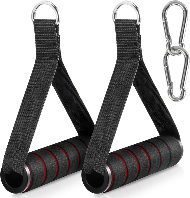 2 Pack Upgraded Exercise Handles Gym Handle Equipment for Cable Machine Attachments Strength