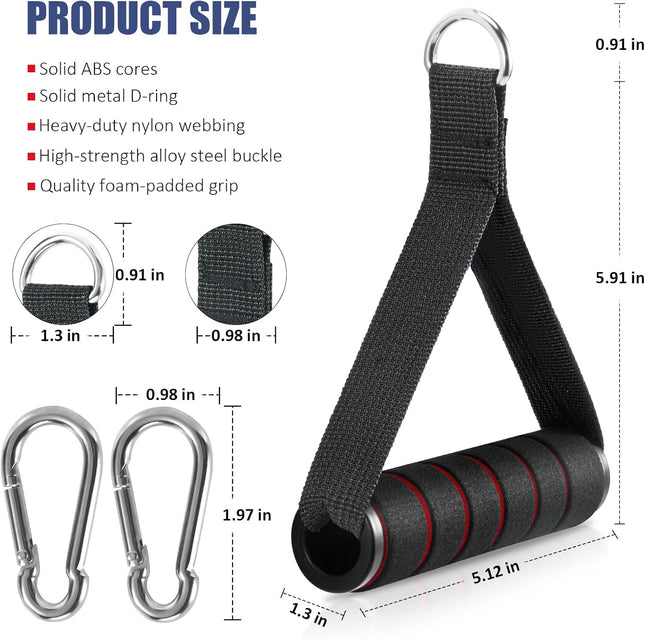 2 Pack Upgraded Exercise Handles Gym Handle Equipment for Cable Machine Attachments Strength – product detail