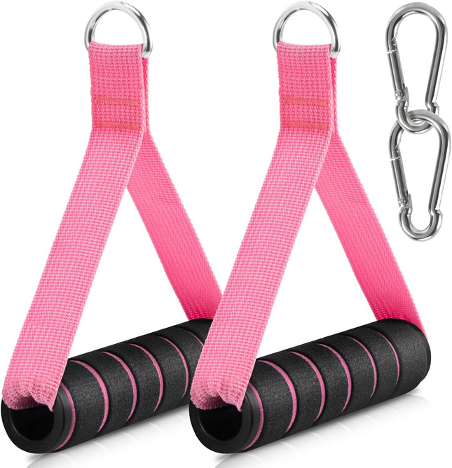 2 Pack Upgraded Exercise Handles Gym Handle Equipment for Cable Machine Attachments Strength