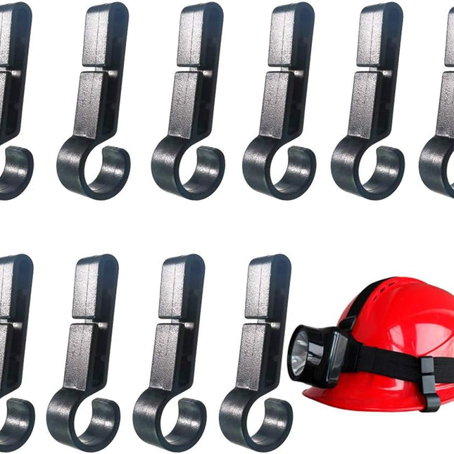 10 Helmet Clips for Hard Hat, Easily Mount Headlamp on Narrow-Edged Helmet