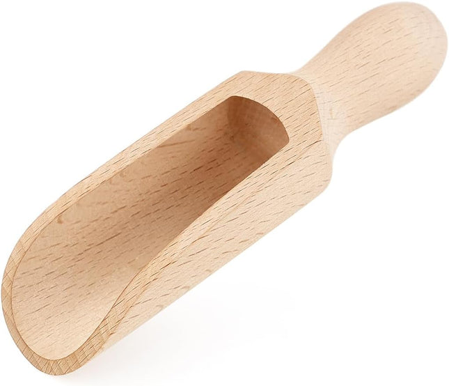 1 Pcs Wooden Spoons 5.5 In Natural Beech Wood Bath Salt Scoop for Flour Bath Salt Sugar Cereal Coffee and