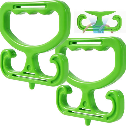2 Pack Grocery Bag Carrier Handle, Holds 100lbs, Heavy Duty Carry Handle, Comfortable Grip to Carry Bags, Buckets, Shopper Accessories (Green)
