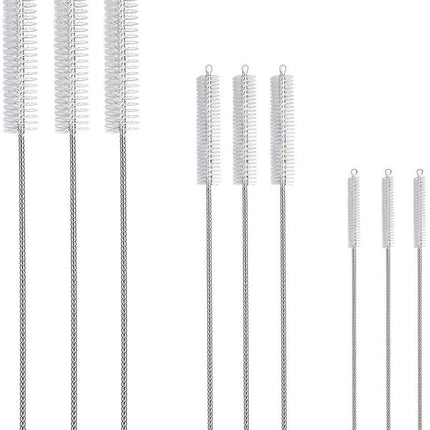 9-Piece Straw Cleaner Brush Kit - for Stanley Mug 40, 30, 20 oz, (3-Size) Extra Long Pipe Cleaners, Straw Cleaning Brush for Tumbler, Sippy Cup, Bottle and Tube