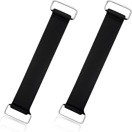 4 PCS Motorcycle Battery Strap, Stretchable Battery Strap Rubber Band with Metal Buckles, Batteries Fixed Straps Replacement for Motorcycle Scooter (2 PCS)