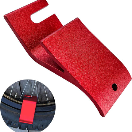 Motorcycle Tire Bead Installation Holder Hook, Off-Road Tire Removal Install Assistance Tool, Universal Wheel Tire Changing Tool for Dirt Bike, Motorcycle Accessories (Red)