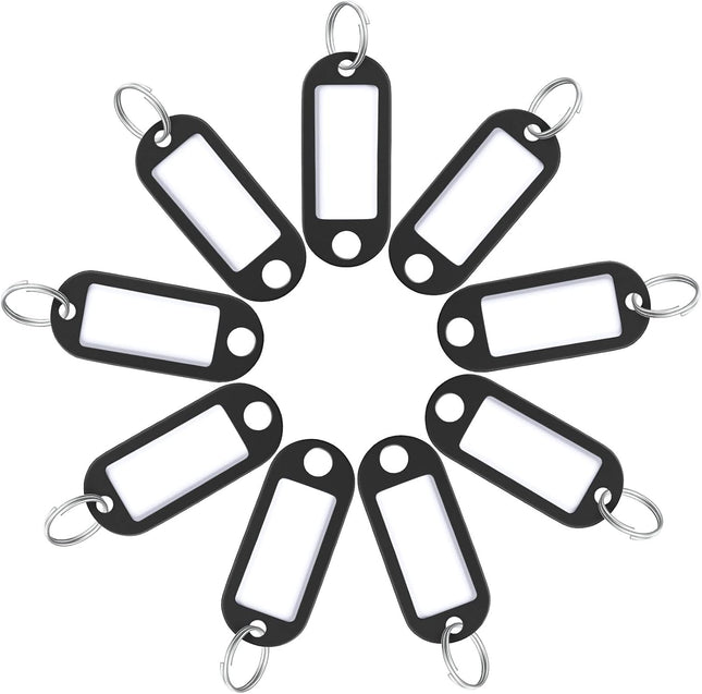 20 Pieces Key Tags 2 Inch Soft Plastic Key Chain Tags with Blank Paper Labels V1258-DP02-A-1942