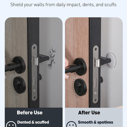 8 Pcs Door Stoppers for Wall, Adhesive Door Knob Wall Protector, Clear Wall Protectors from Door Knobs, Reusable Door Bumpers for Handle Shower Cabinet Home & Kitchen