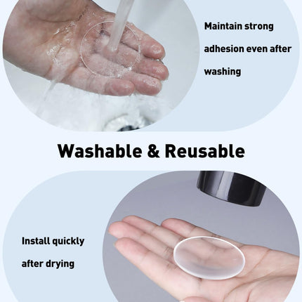 8 Pcs Door Stoppers for Wall, Adhesive Door Knob Wall Protector, Clear Wall Protectors from Door Knobs, Reusable Door Bumpers for Handle Shower Cabinet Home & Kitchen