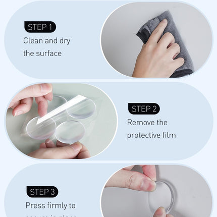 8 Pcs Door Stoppers for Wall, Adhesive Door Knob Wall Protector, Clear Wall Protectors from Door Knobs, Reusable Door Bumpers for Handle Shower Cabinet Home & Kitchen