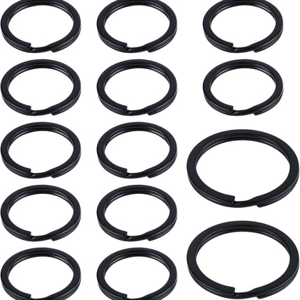 Flat Key Rings System Split Keychain Ring for Home Car Keys Organization Attachment, 14 Pieces