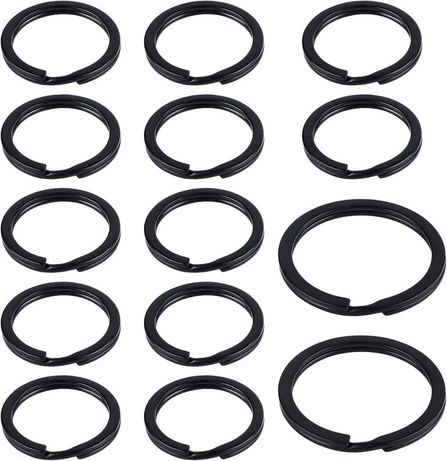 Flat Key Rings System Split Keychain Ring for Home Car Keys Organization Attachment 14 Pieces
