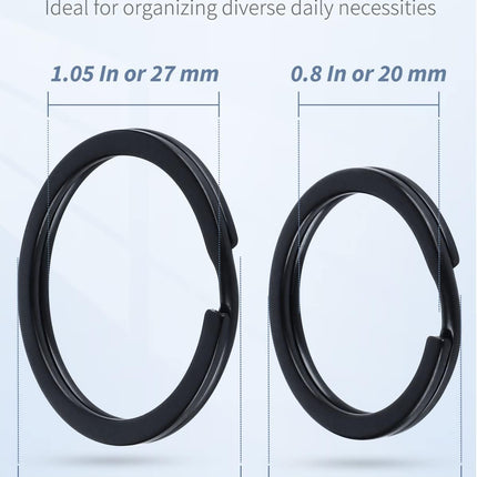 Flat Key Rings System Split Keychain Ring for Home Car Keys Organization Attachment, 14 Pieces