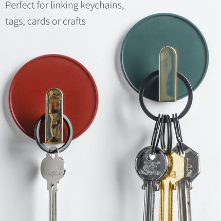 Flat Key Rings System Split Keychain Ring for Home Car Keys Organization Attachment, 14 Pieces