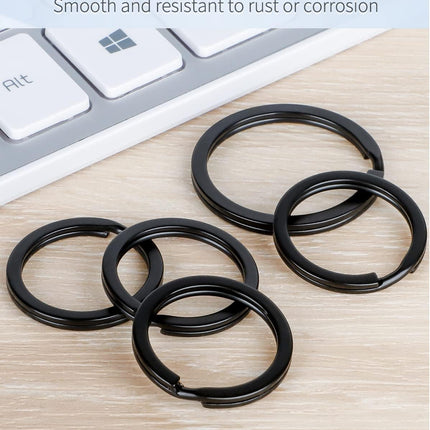 Flat Key Rings System Split Keychain Ring for Home Car Keys Organization Attachment, 14 Pieces