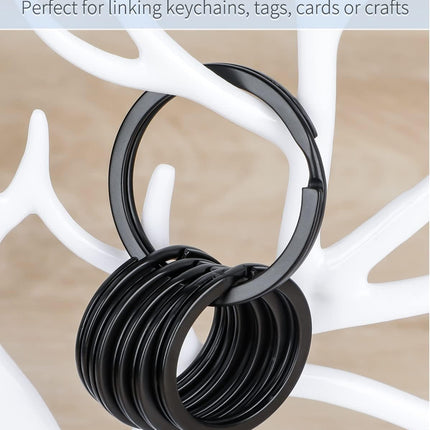 Flat Key Rings System Split Keychain Ring for Home Car Keys Organization Attachment, 14 Pieces