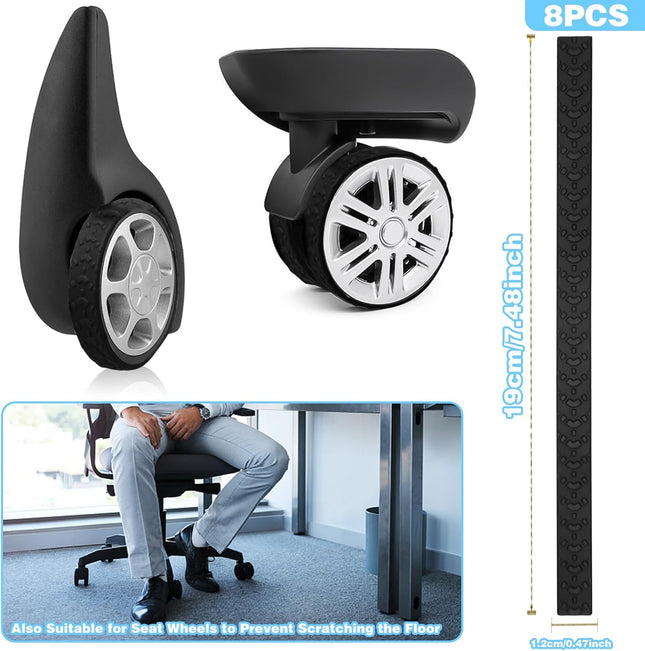 8Pcs Silicone Luggage Cover Protector – product detail