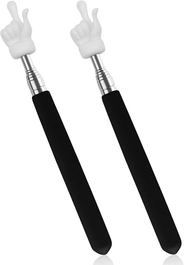 2Pcs Telescopic Teachers Pointer Extendable Hand Pointer Finger Pointer Stick Mini Retractable Classroom