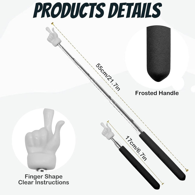 2Pcs Telescopic Teachers Pointer Extendable Hand Pointer Finger Pointer Stick Mini Retractable Classroom – product detail