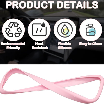 Rear View Mirror Cover Accessories, Car Protector Frame Silicone Automotive Mirror Frame Compatible with Modol 3 Y, Pink Car Accessories (Pink)