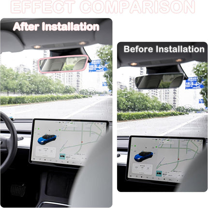 Rear View Mirror Cover Accessories, Car Protector Frame Silicone Automotive Mirror Frame Compatible with Modol 3 Y, Pink Car Accessories (Pink)