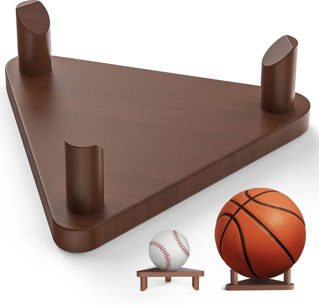 Ball Stand Holder Ball Display Stand Wooden for Football Basketball Stand Soccer Ball Holder Rugby