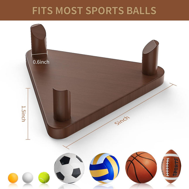 Ball Stand Holder Ball Display Stand Wooden for Football Basketball Stand Soccer Ball Holder Rugby – product detail