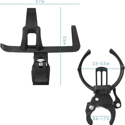 Bike Water Bottle Holders No Screws, Universal Bike Cup Holder, 360 Degree Rotatable Bike Water Bottle Cage, Water Bottle Holders for Kids Bike Adult Bike, Black