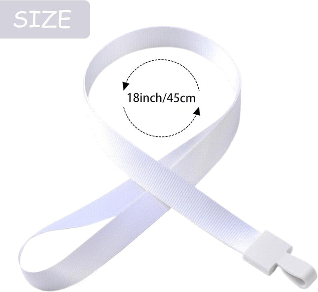 ID Badge Holder with Lanyard White Lanyards with Clear Window ID Card Holder for Office – product detail
