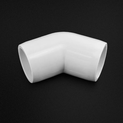 1/2" 45 Degree Elbow PVC Fitting, 2 Way, 10 Pack, Furniture Grade, for Building Furniture and PVC Structures, White