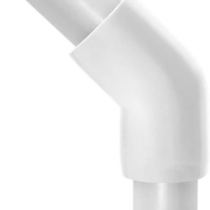 1/2" 45 Degree Elbow PVC Fitting, 2 Way, 10 Pack, Furniture Grade, for Building Furniture and PVC Structures, White