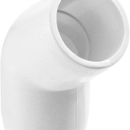 1/2" 45 Degree Elbow PVC Fitting, 2 Way, 10 Pack, Furniture Grade, for Building Furniture and PVC Structures, White